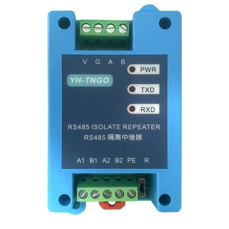 YH-TNGO 485 repeater hub hub 2 port rs485 communication isolation module signal amplifier