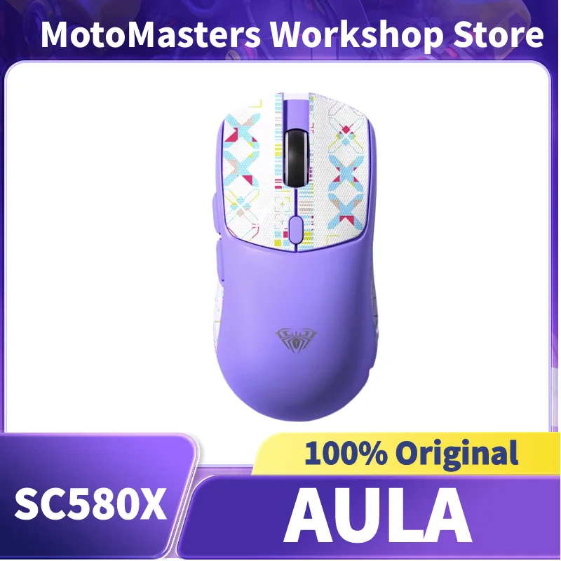 

AULA SC580X игровая мышь для киберспорта, беспроводная трехрежимная Bluetooth Type-C, легкая, 10000 точек на дюйм, аксессуары для офисного ПК, подарки