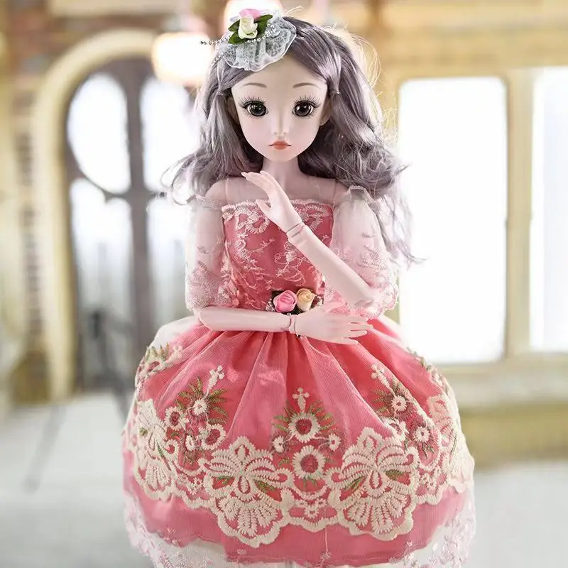 60cm Bjd Doll Fashion Girl 20 Movable Joints Romantic Princess Realistic Baby Dolls For Girls Toys For Children Birthday Gifts