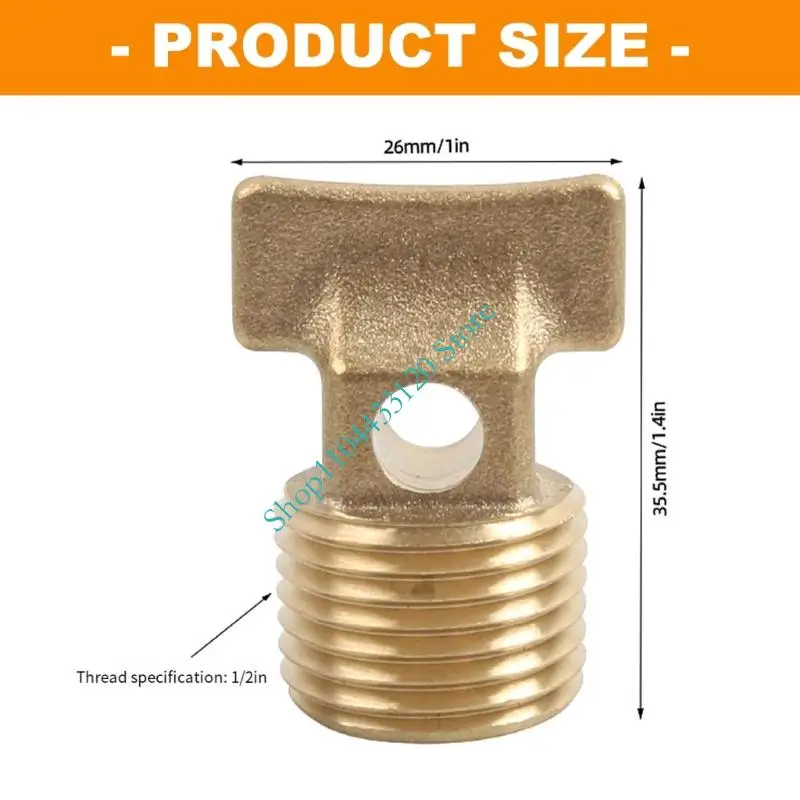 1/2in NPT Brass Drain Plug for Marine Use for Corrosion Resistance Fits Boat Drains No Adapters Needed Simple Operation view 6