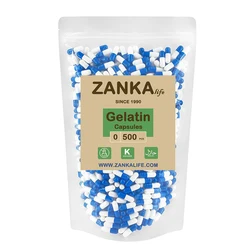 500PCS Gelatin Empty Pill Capsule Food Grade Size 00 0 1 2 3 Hollow Separated Joined Gelatin Capsules