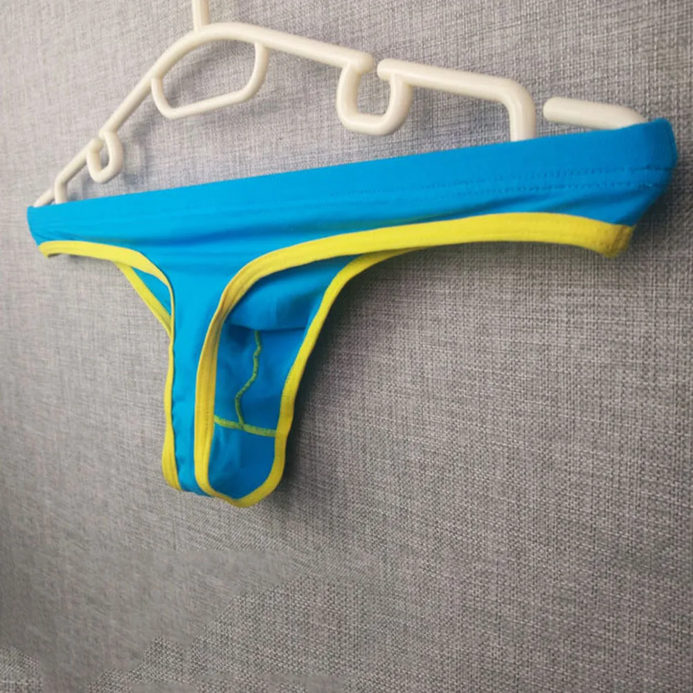 

Мужские трусики с низкой талией, полиэфирная ткань, дышащая U-образная сумка, нижнее белье, стринги, мягкие мужские трусы танга