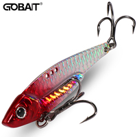 GOBAIT Spinner Spoon Metal Jig Bait 7.5g 10g 16g 20g VIB Sinking Blade Spinning Treble Hook Pesca Tackle Sea Gear Fishing Lure