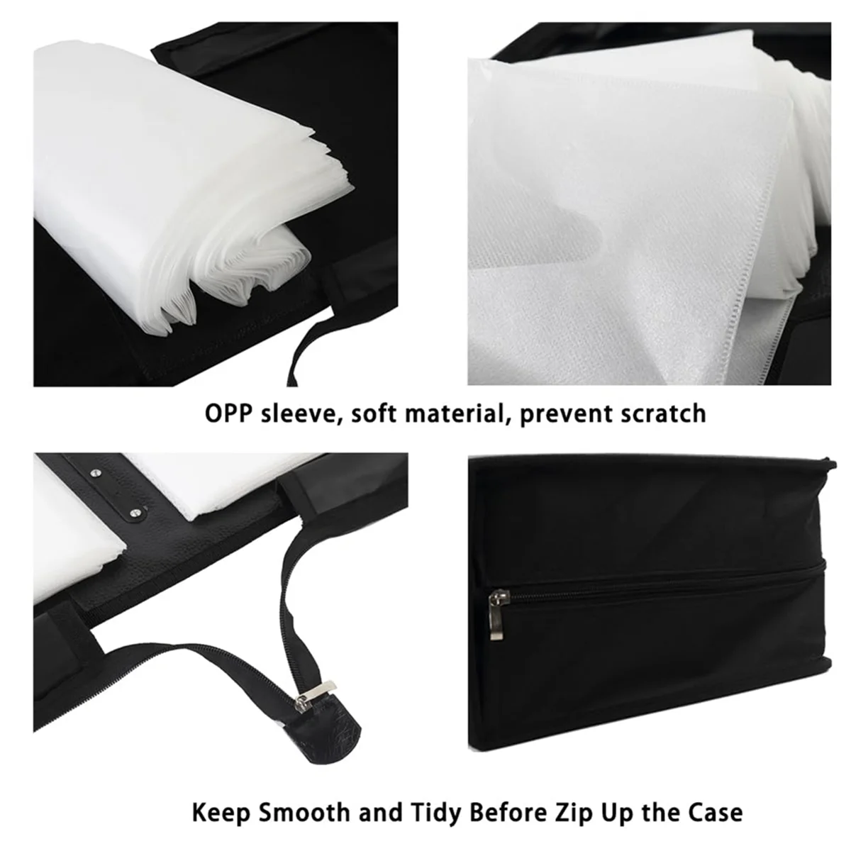 HOT CD Case, 400 Capacity DVD Case CD Wallets Protective CD Storage Organizer Holder Booklet Album Box Binder (Black)