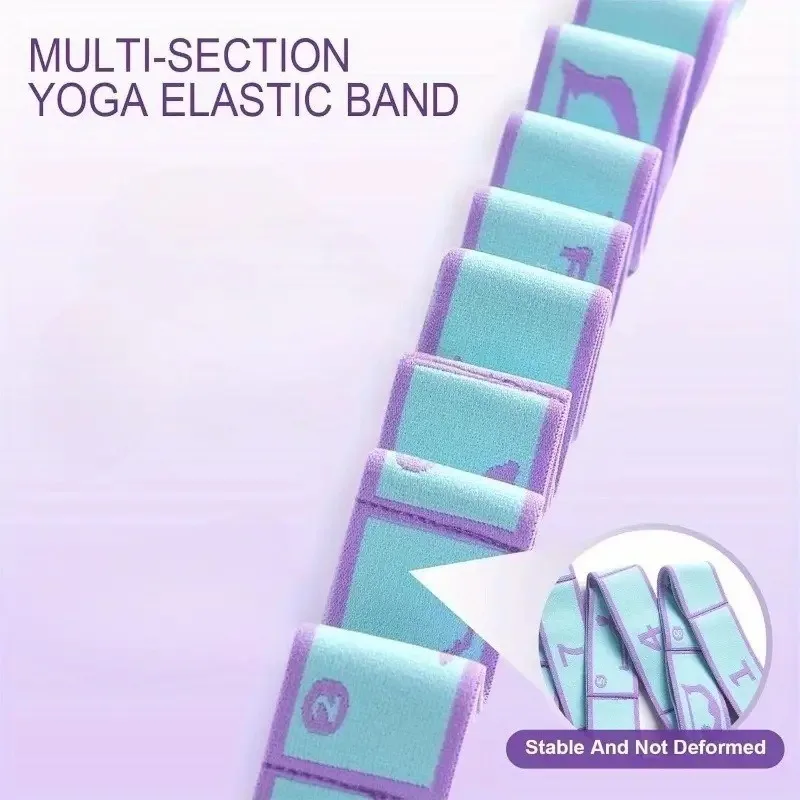 Flexible Stackable Yoga Stretching Belt Medium Tension Pilates Resistance Band for Dance Yoga Pilates Gym