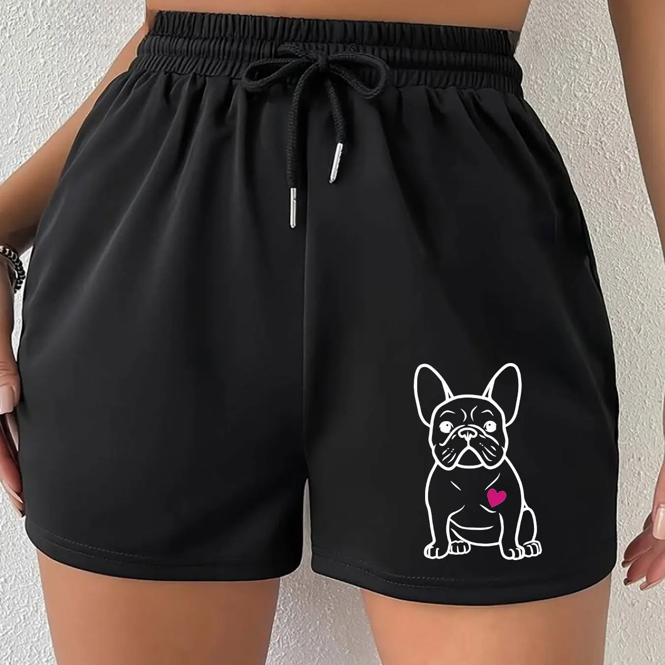 

Interesting Dog Print Women's Shorts for Summer Casual and Versatile, American Trend Outerwear Pants for Summer Beach Pants