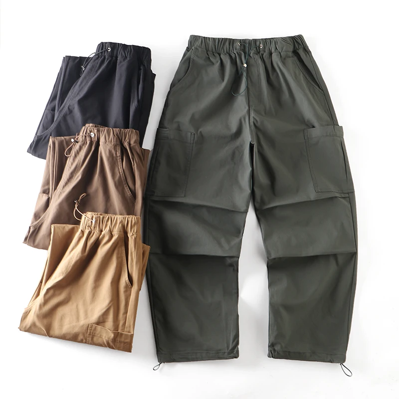 

Мужская модная рабочая одежда, брюки, повседневные прямые брюки, весна-осень, свободный крой, уличные брюки десантника, несколько карманов