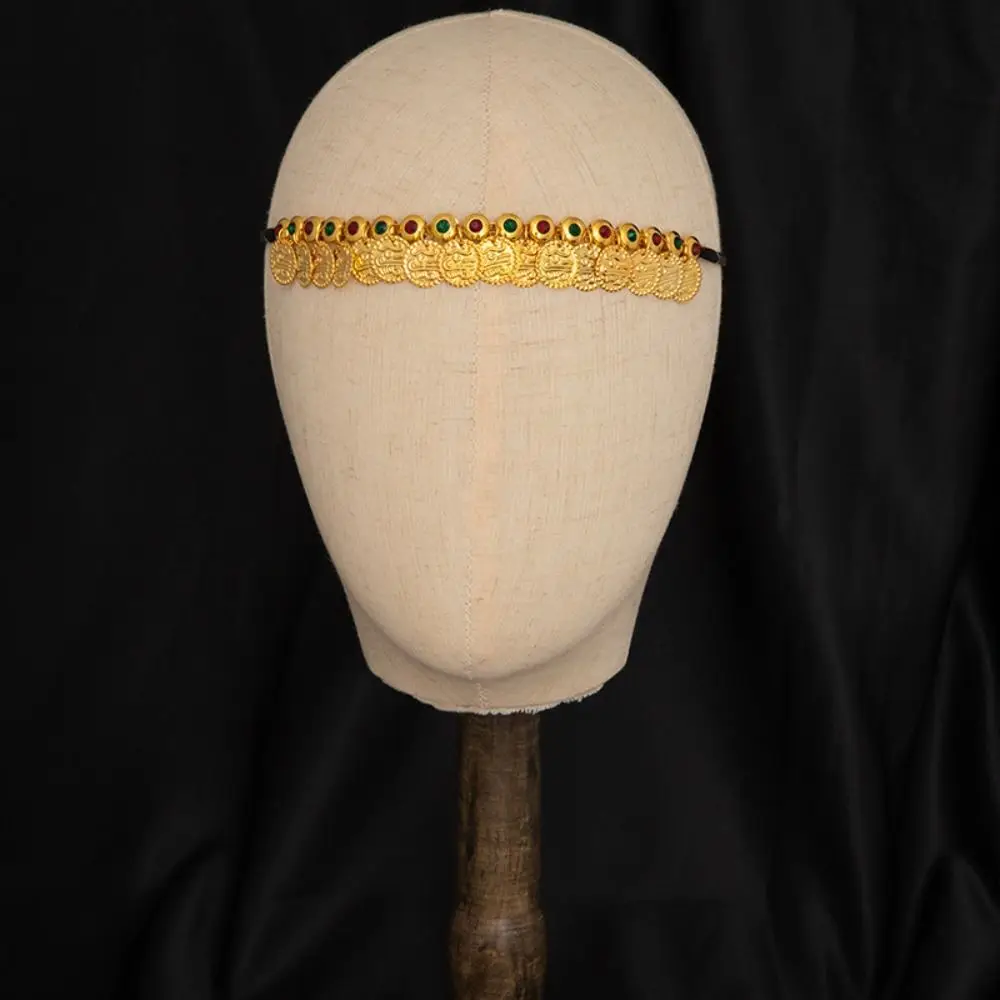 

Korean Style Bohemian Forehead Headpiece Fairy Round Long Tassels Hair Chain Headband Elegant Exotic Forehead Chain