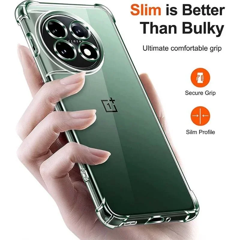 Transparent Case For OnePlus Nord CE 3 2 Lite N300 N30 N200 N20 2T One Plus 11 10T Protective Cover Shockproof Clear Funda Coque