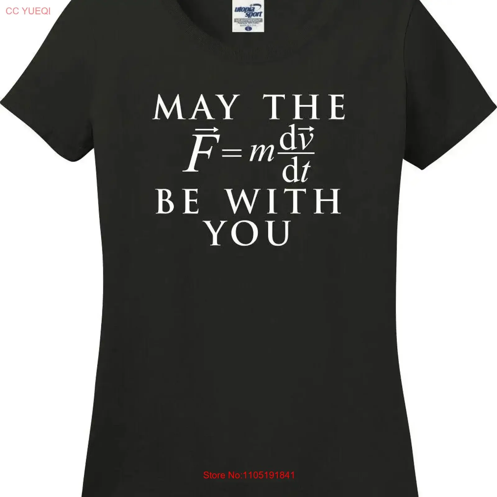May The Force Equation Be With You Funny Missy Fit Ladies T Shirt S 3X vintage Washed Unisex Breathable streetwear