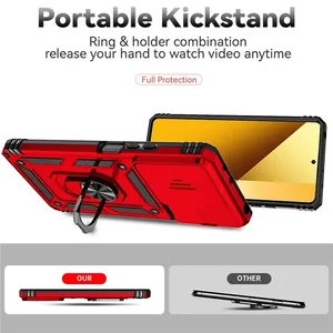 ل Redmi Note 13 Pro Plus Note13 4G 5G كاميرا مقاومة للصدمات غطاء درع 13C 12 12S 12C 4G 5G حامل مغناطيسي للسيارة غطاء حماية أفضل 10 ملاحظة مبيعات 13 غلاف - رقم 3