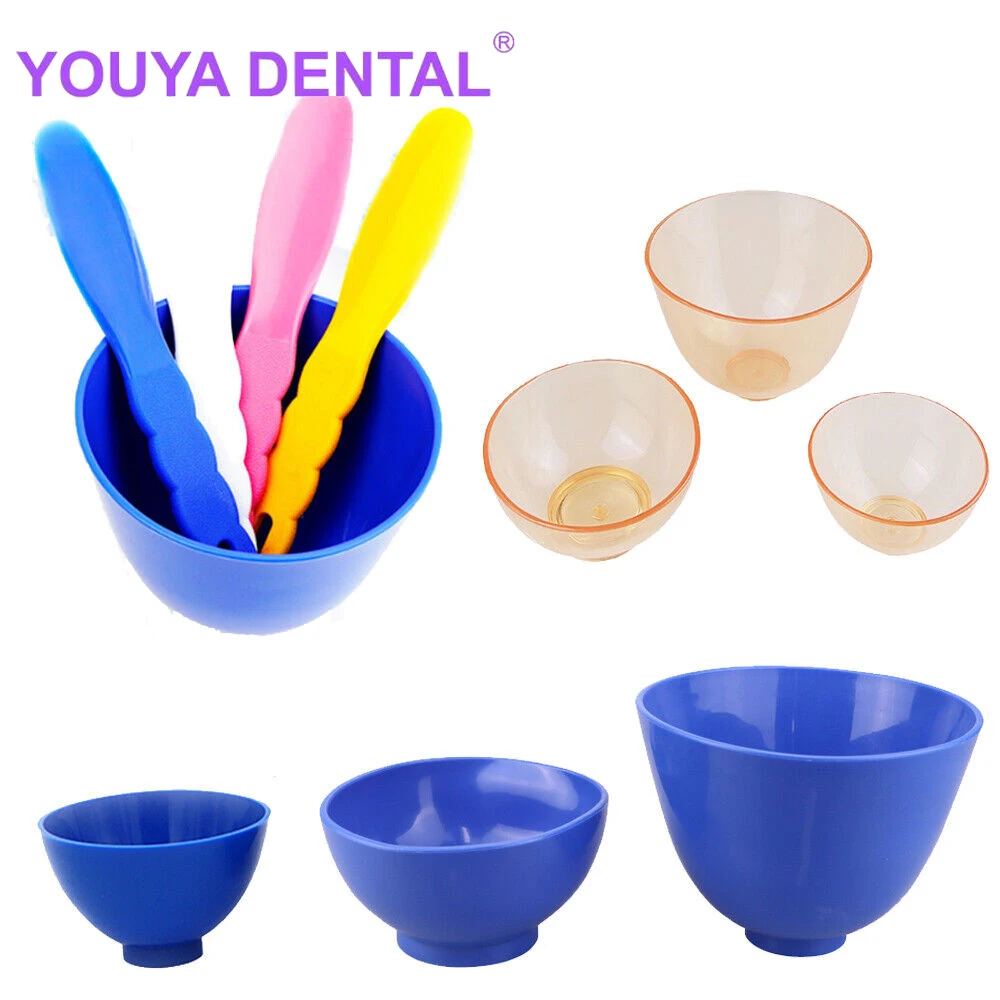 Dental Lab Nonstick Silicone Mixing Bowl Cup Silicone Dentistry Plaster Spatula Alginate Mixing Knife Dental Equipment