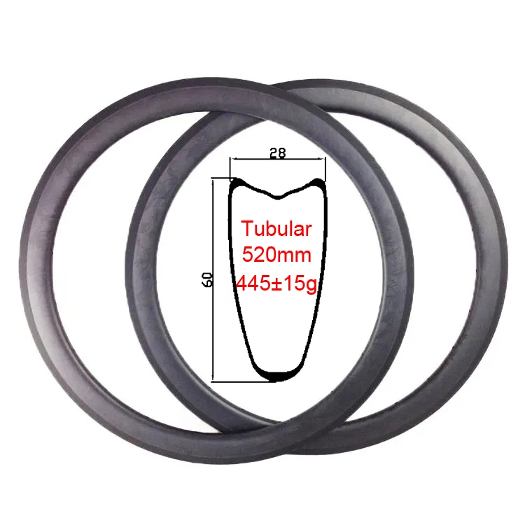 

700c Carbon Cycling Parts 60mm Depth Road Carbon Bicycle Rim Tubular Carbon Fiber Road Bike Wheel Rims