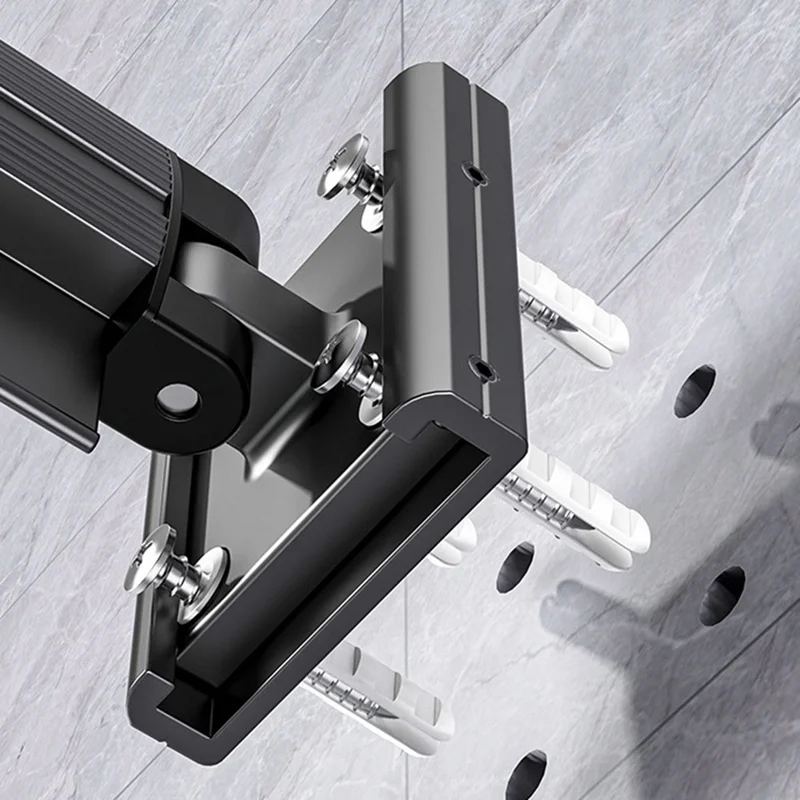 Retractable Wall Mounted Folding Clothes Drying Rack Space Saving Hanger