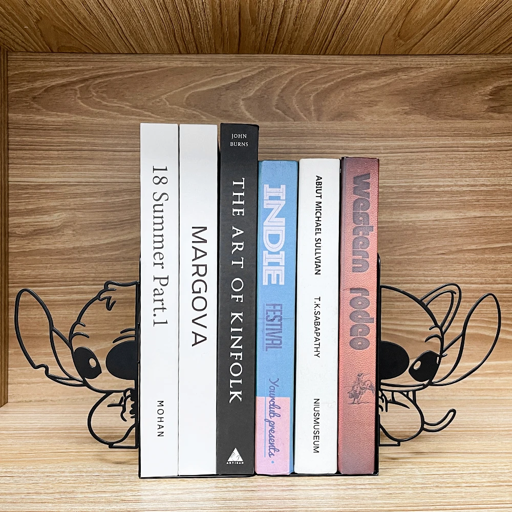 

1 пара полых черных металлических подставок для книг, прочных наполнителей для книг, прочных книжных полок для домашнего офиса и школьных принадлежностей.