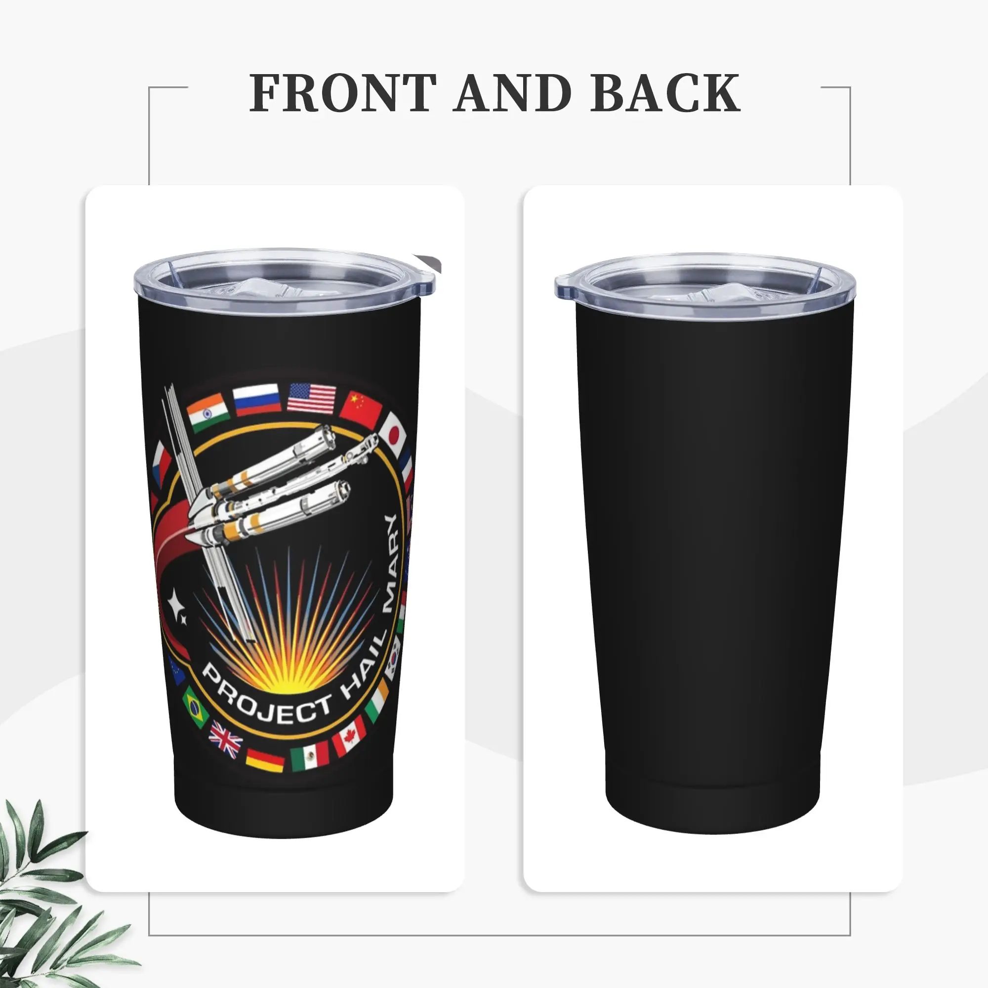 Stainless Steel Tumbler Project Hail Mary Mission Patch Thermal Cups  Heat Preservation Cold Drink Car Mugs Camping Water Bottle