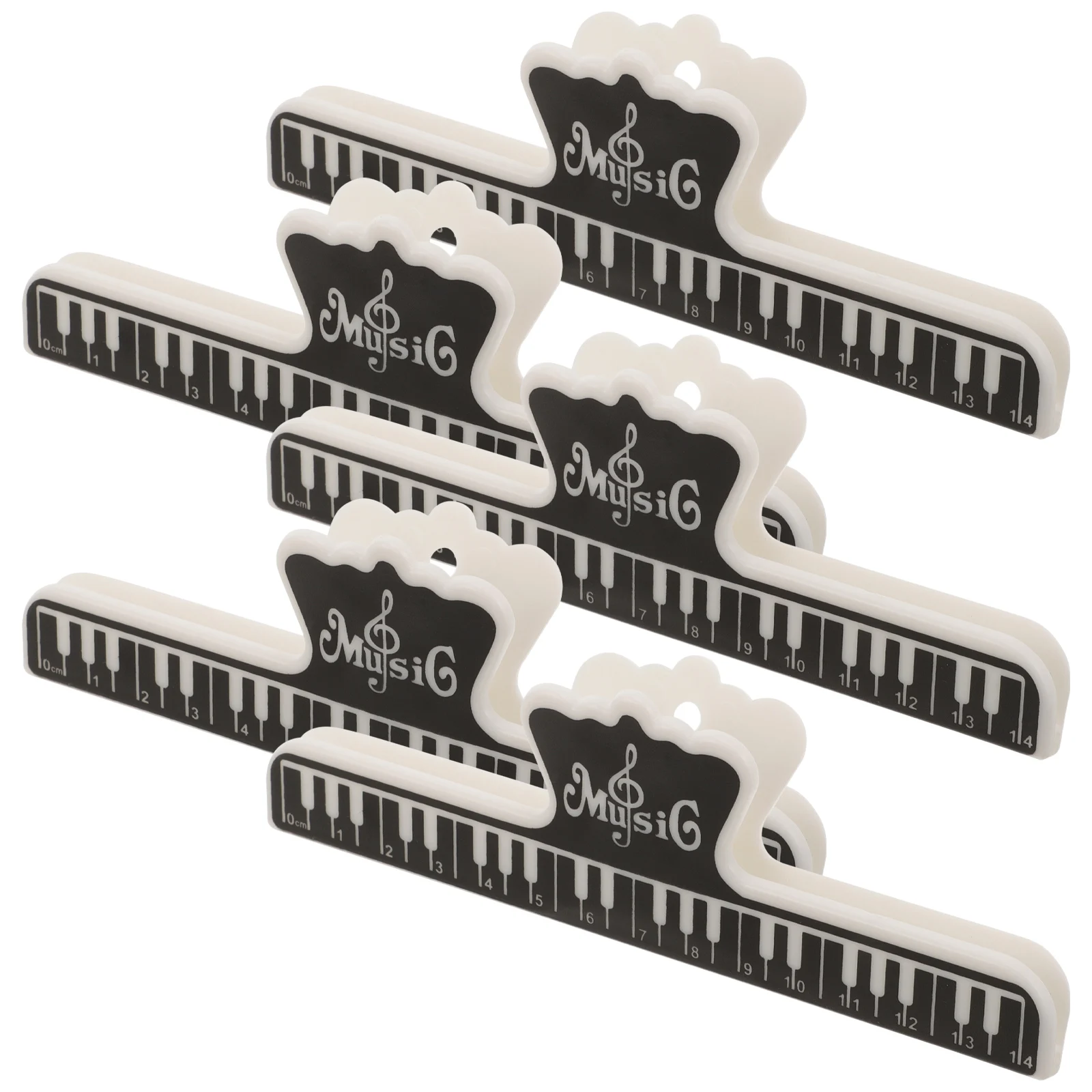 

5 Pcs Sheet Music Clips Book Holder for Piano Violin Guitar ABS Portable Strong Design Double Sided Note