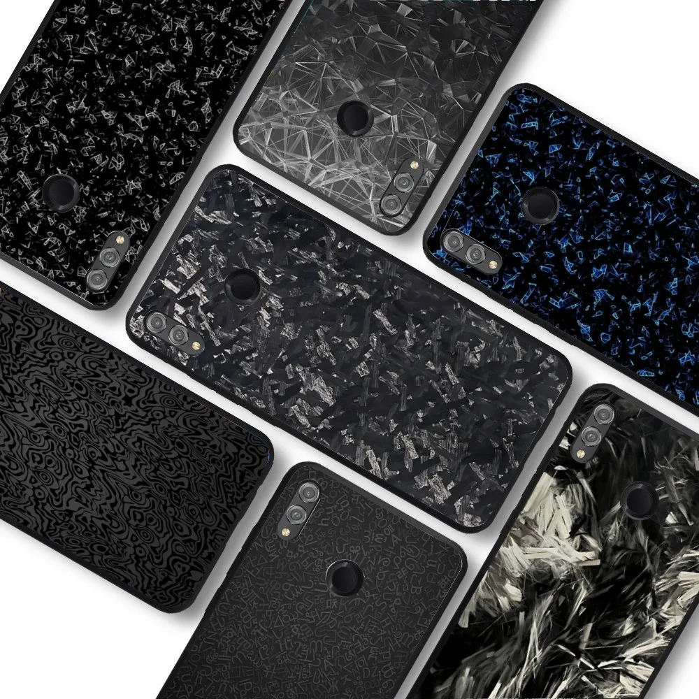 F-Forged Carbon C-Celular Phone Case For Huawei Honor 10 lite 9 20 7A 9X 30 50 60 70 pro plus Soft Silicone Cover