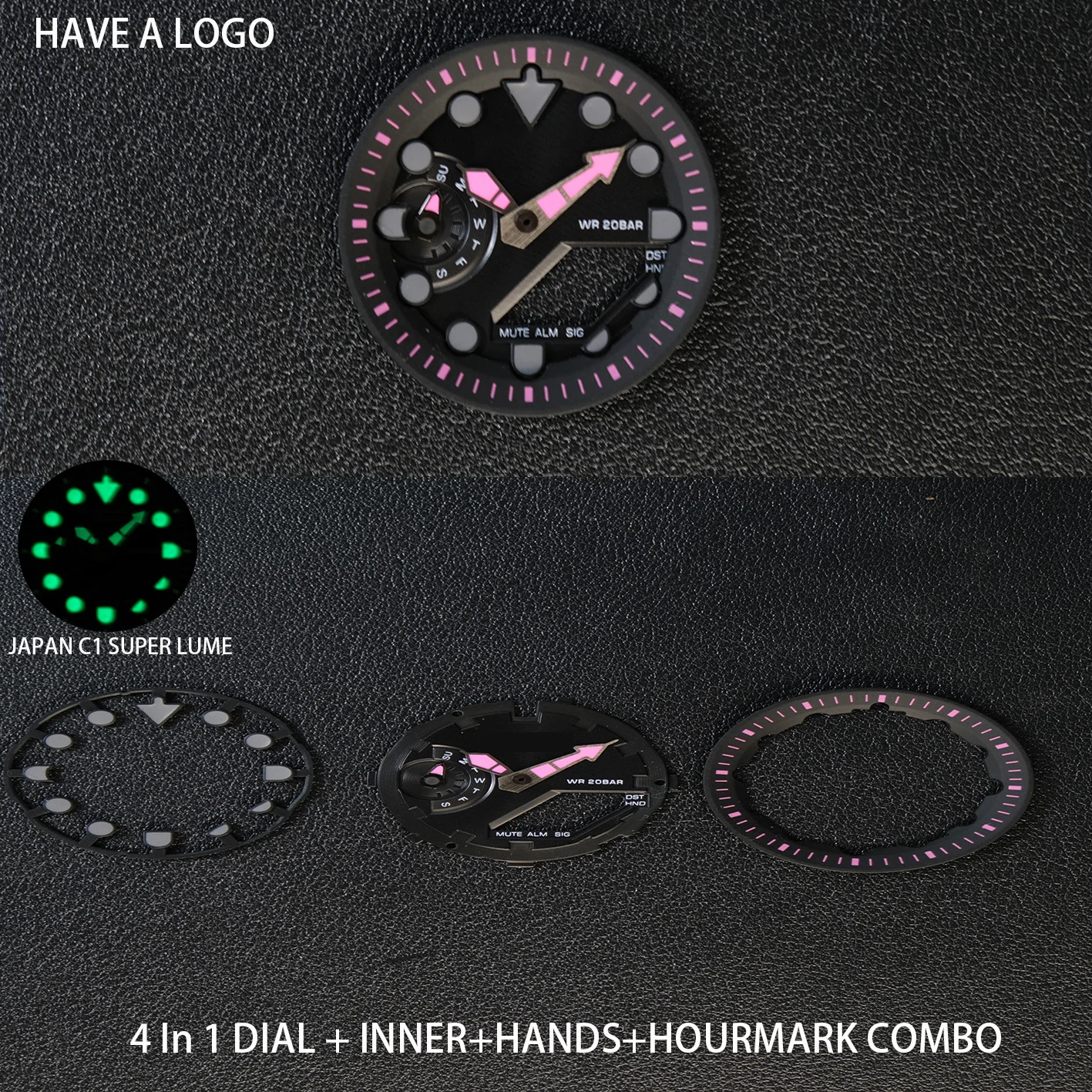اليابان C1 سوبر مضيئة ساعة مزدوجة الأيدي مناسبة ل Casioak GA2100 GA2110 TUNA تعديل مقياس مؤشر كومبو تعديل الملحقات
