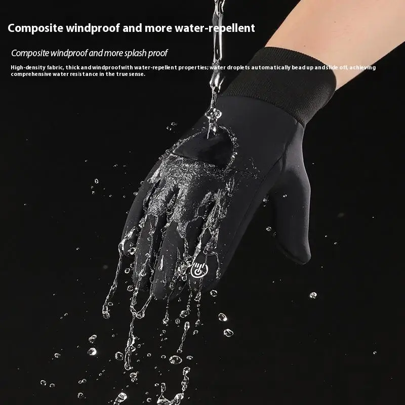 Neue 1 Paar Winterhandschuhe für Männer und Frauen – wasserdichter Thermohandschuh für kaltes Wetter, warme Handschuhe zum Radfahren, Schnee, Touchscreen-Finger
