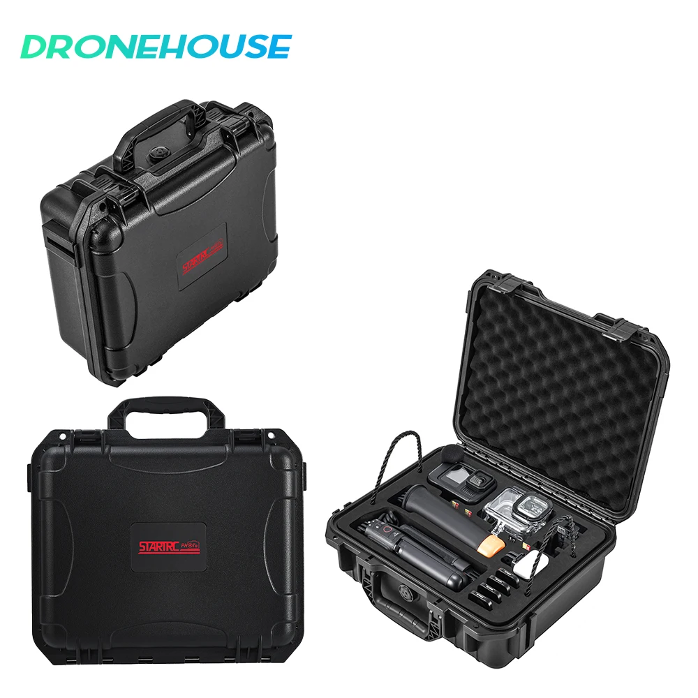 2 Layer Hard Case Storage Box Carrying Case Waterproof Portable Travel Suitcase For Gopro Hero13/12/11/10/9 Camera Accessories