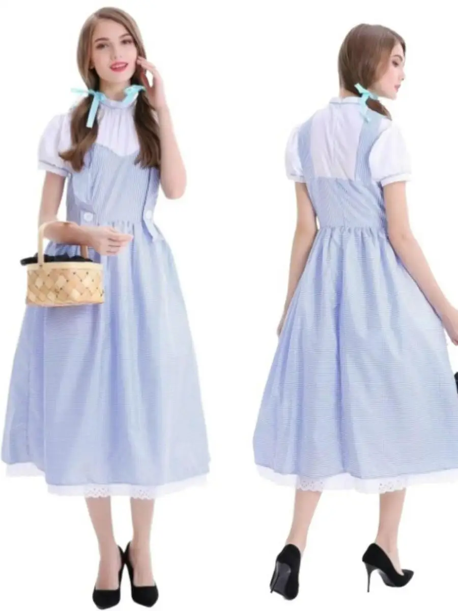 Volwassen Alice Dr Stage Performance Kostuum Halloween Estate Maid Outfit Polyester Materiaal Traditionele Chinese Etnische Slijtage