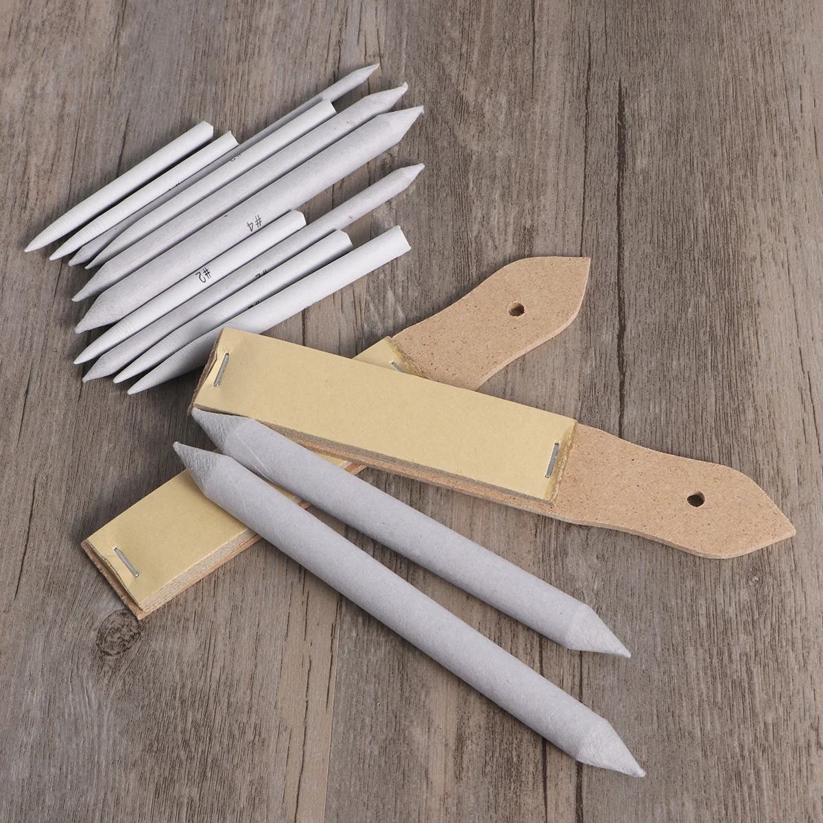 

12Pcs Sketch Tools Set Blending Stumps Tortillons Sandpaper Sharpener for Artist Drawing Sketching Beginners Students