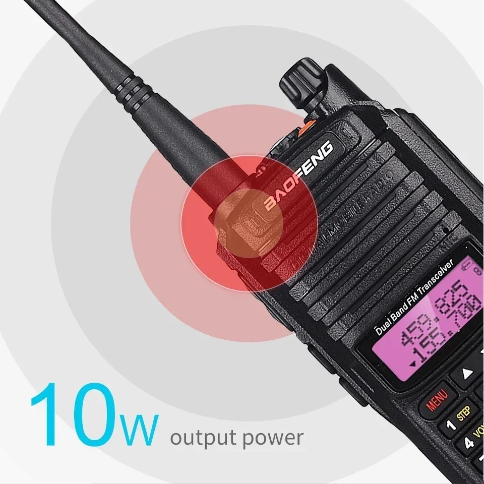 Imagem -03 - Baofeng-walkie Talkie Impermeável Uv-9r Plus 10w Rádio em Dois Sentidos Rádio de Radioamanteirismo Transceptor fm Walkie-talkie