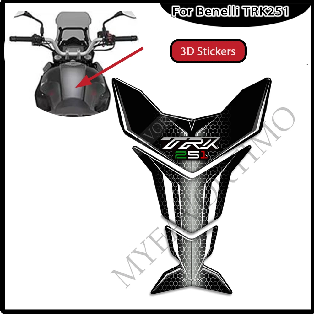 

For Benelli TRK251 TRK 251 Adventure Motorcycle Tank Pad Gas Fuel Oil Kit Knee Helmet Protector Stickers Decals