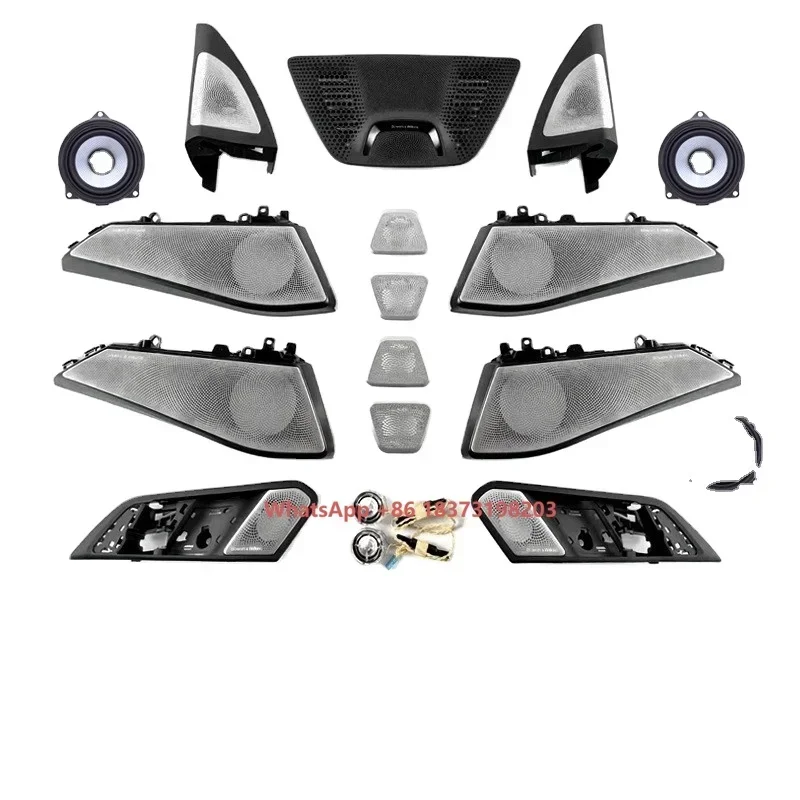 New 5 Series 3 Series X5/X7 LED Ambient Light Steel Audio Cover 12V Front Position Speaker Cover for Auto Interior Lighting