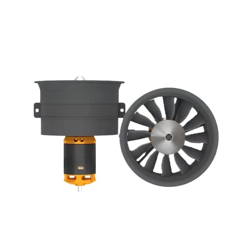 64 ducted 12-blade fan forward and reverse propeller remote control aircraft brushless motor  fan