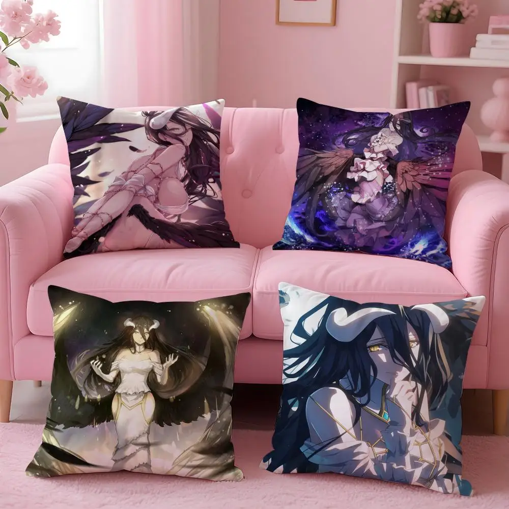 anime Overlord Cushion Cover Soft Washable Pillowcase Cushion Cover for Sofa Bed Car Travel Office Home Decor