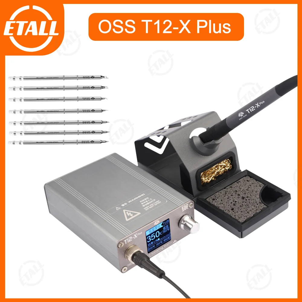 

OSS T12-X PLUS Soldering Station Electronic Soldering Iron With T12 Tips For PCB Repair Phone Board Welding Repair Tools