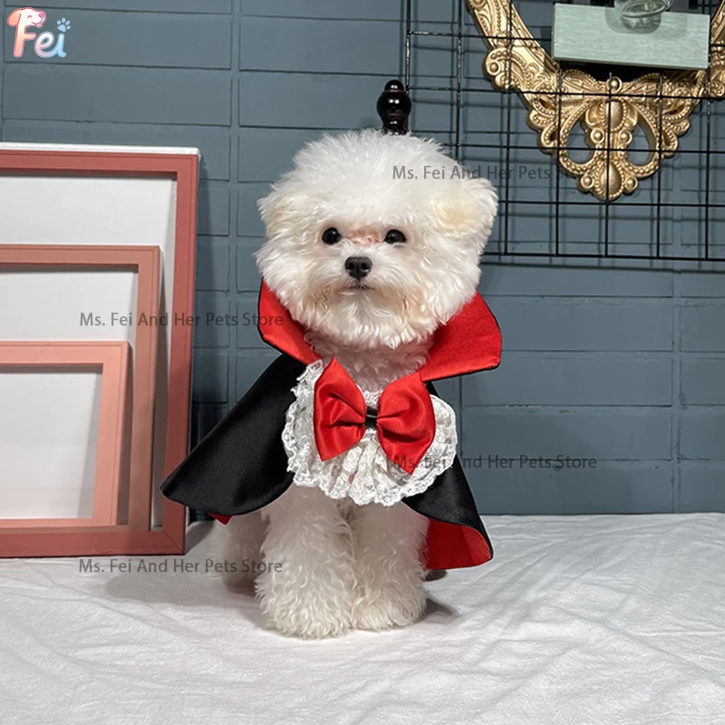 

New Funny Pet Dog Halloween Costume Dog Cat Costumes for Small Dogs Cosplay Vampire Cloak Dog Cat Clothes Cloak Pet Supplies