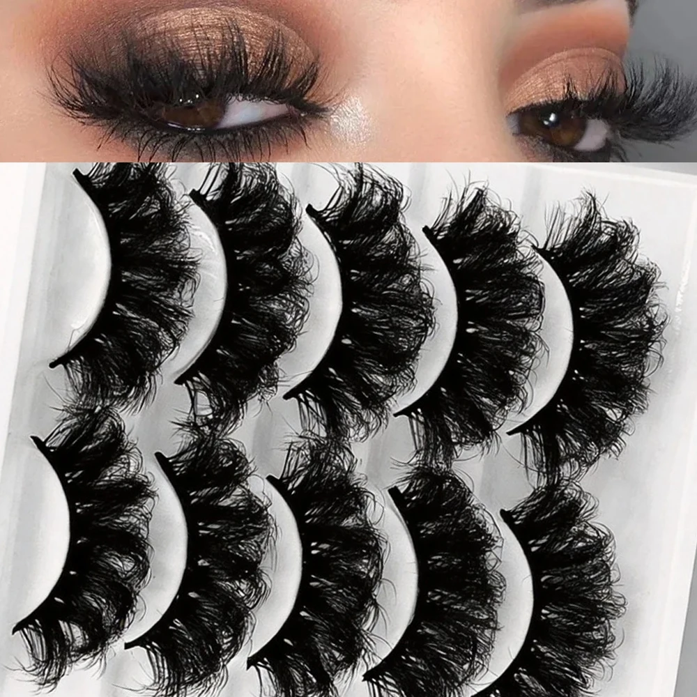 Eyelash Extension Last - 5 Çift Kabarık Sahte Vizon Kirpikler