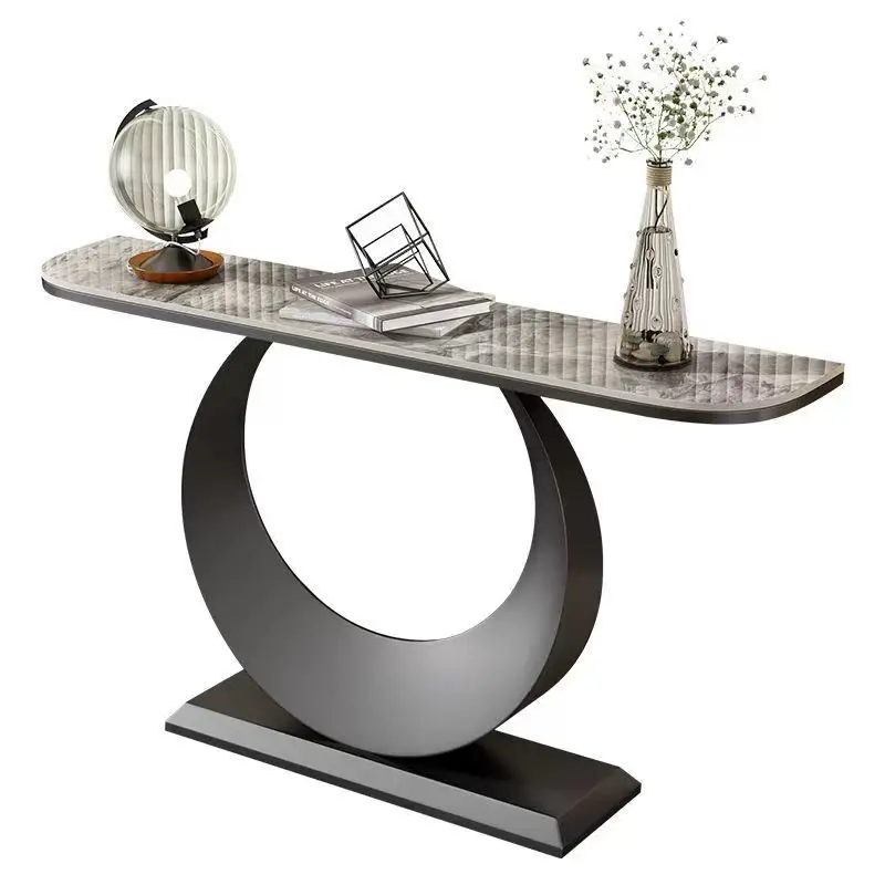 

Entrance table End view table Rock slab Internet celebrity Italian entry cabinet Simple modern light luxury living room wall