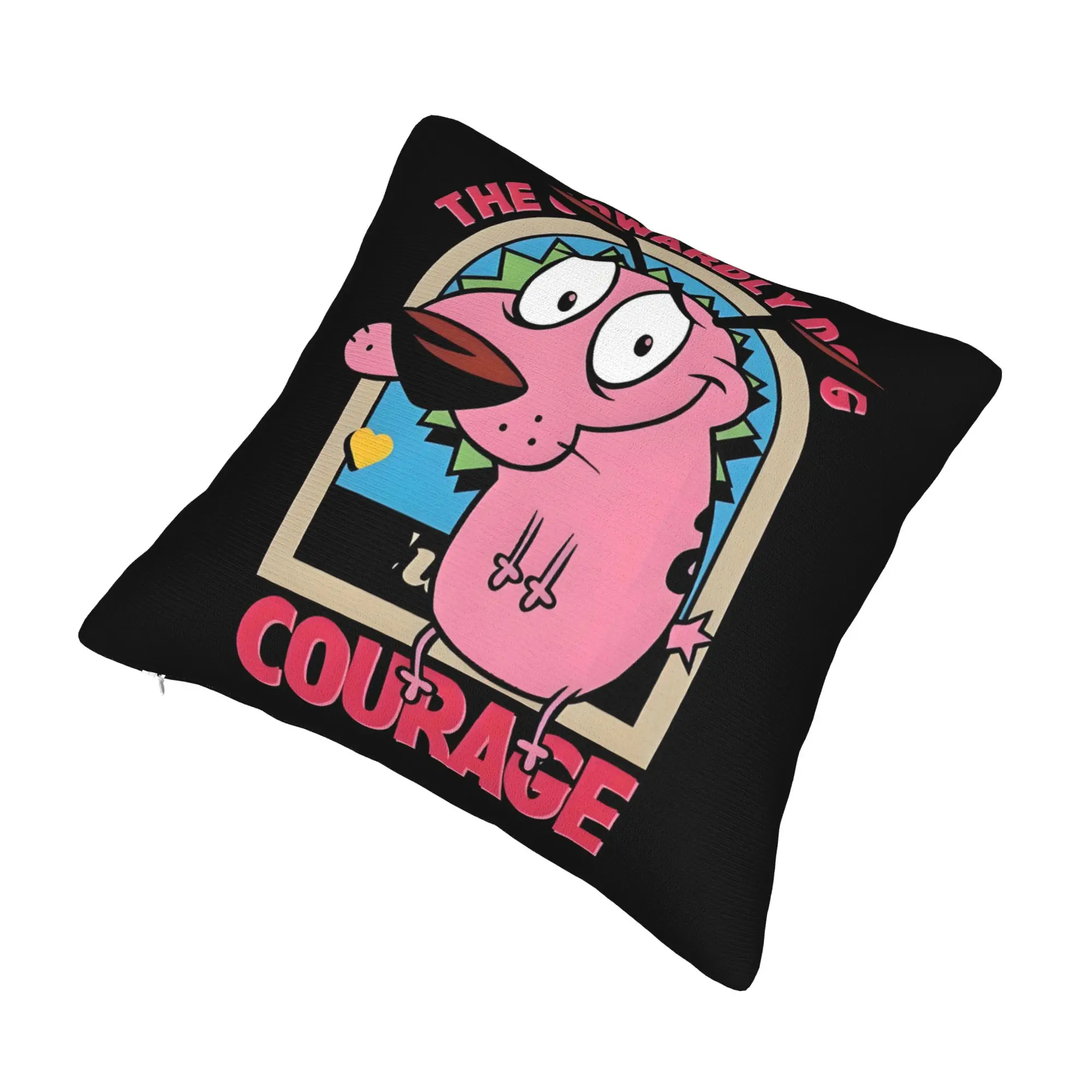 Courage Dog Beagle Pillow for Living Room Cartoon Cobarde Nordic Cushion Cover Square Pillowcase