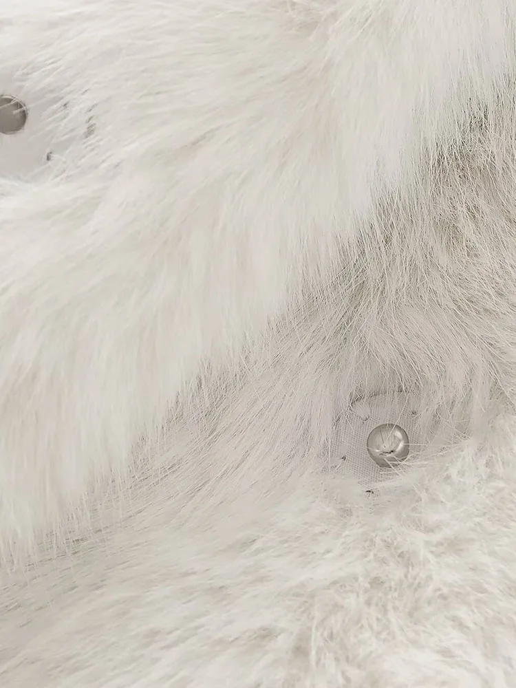 2024 autumn and winter new women's clothing all-match retro loose casual long-sleeved artificial fur effect coat