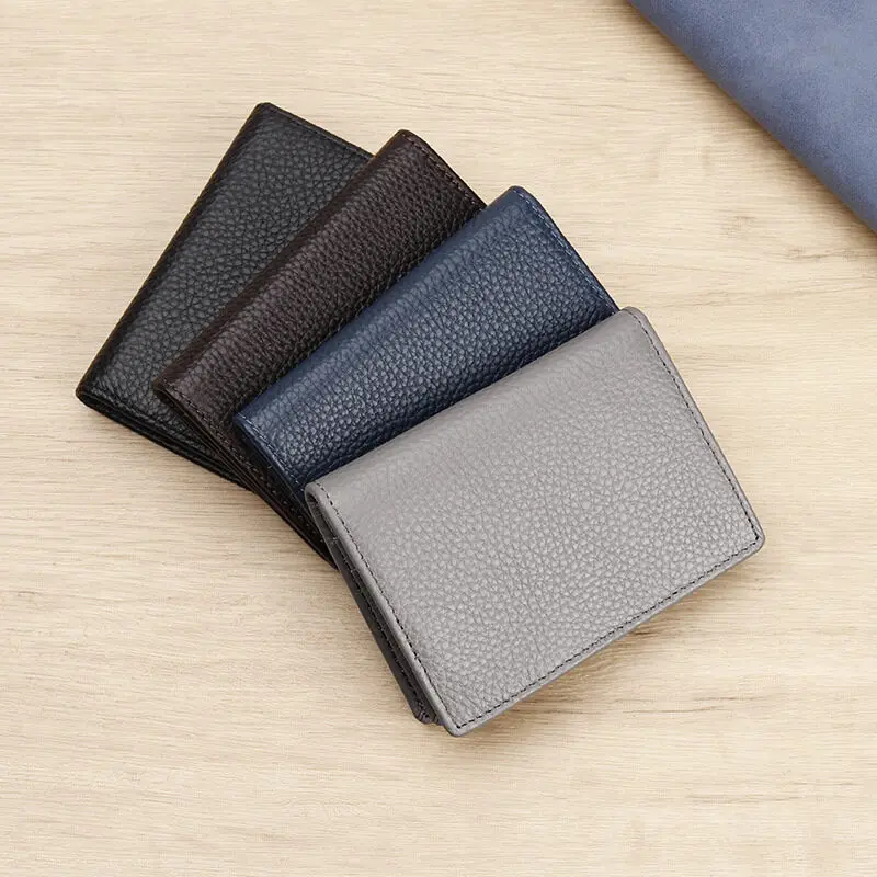 High Quality Mens Leather Credit Cards Cases Bank ID VIP Business Card Holder Slim Pocket Money Wallet Portable Thin Cardbag