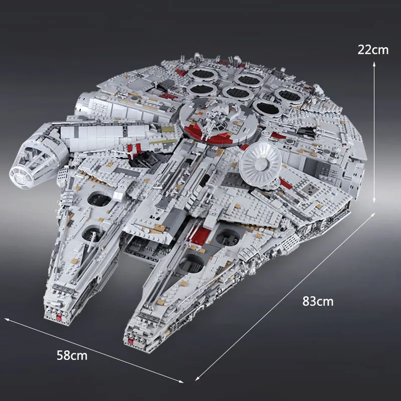 In Stock The Large Millennium Ship Falcon Building Blocks Bricks Compatible 75192 05132 Toys For Adults Birthday Christmas Gifts