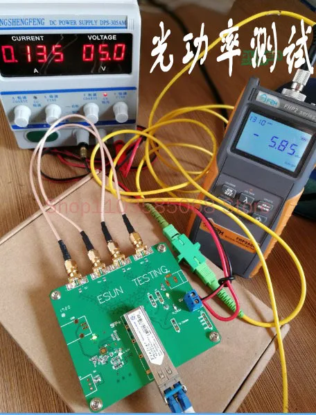 For SFP+ Power 10-Gigabit Light Source Optical Module Evaluation Board Optical Power Meter SFP EVB Optical Fiber