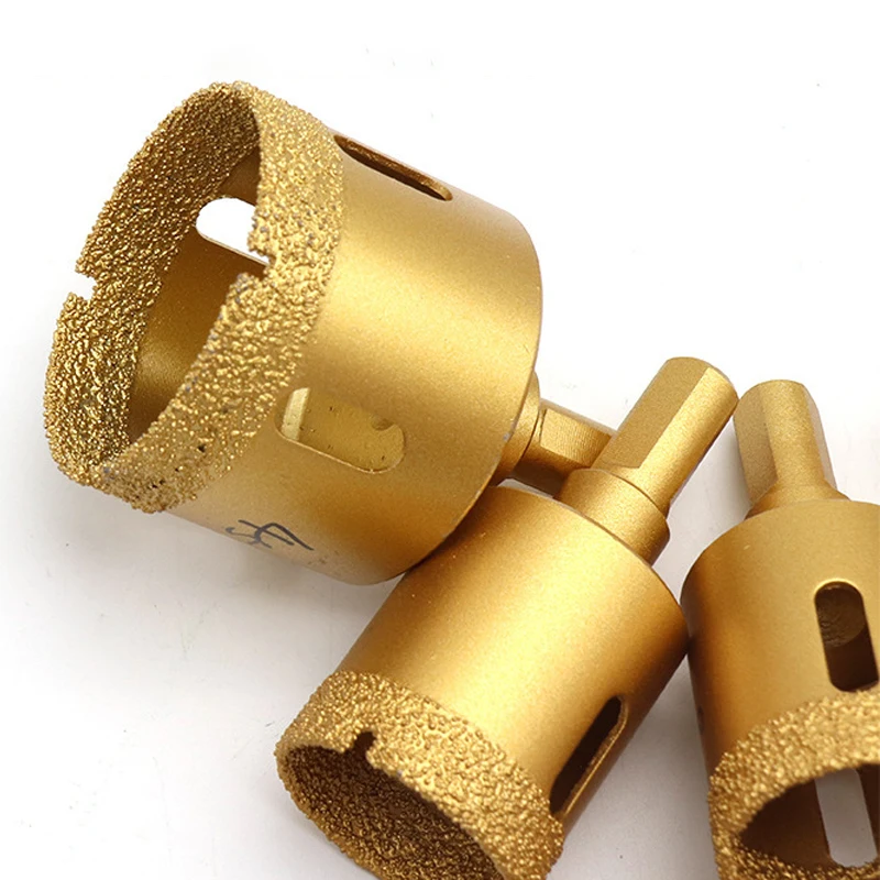 1 pz 6-50mm diamante brasato nucleo trapano a umido per gres porcellanato marmo vetro granito sega a tazza accessori taglio sega