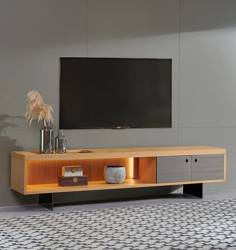 

Coffee table TV cabinet, living room, advanced sense, modern simple suspension household integrated wall TV cabinet