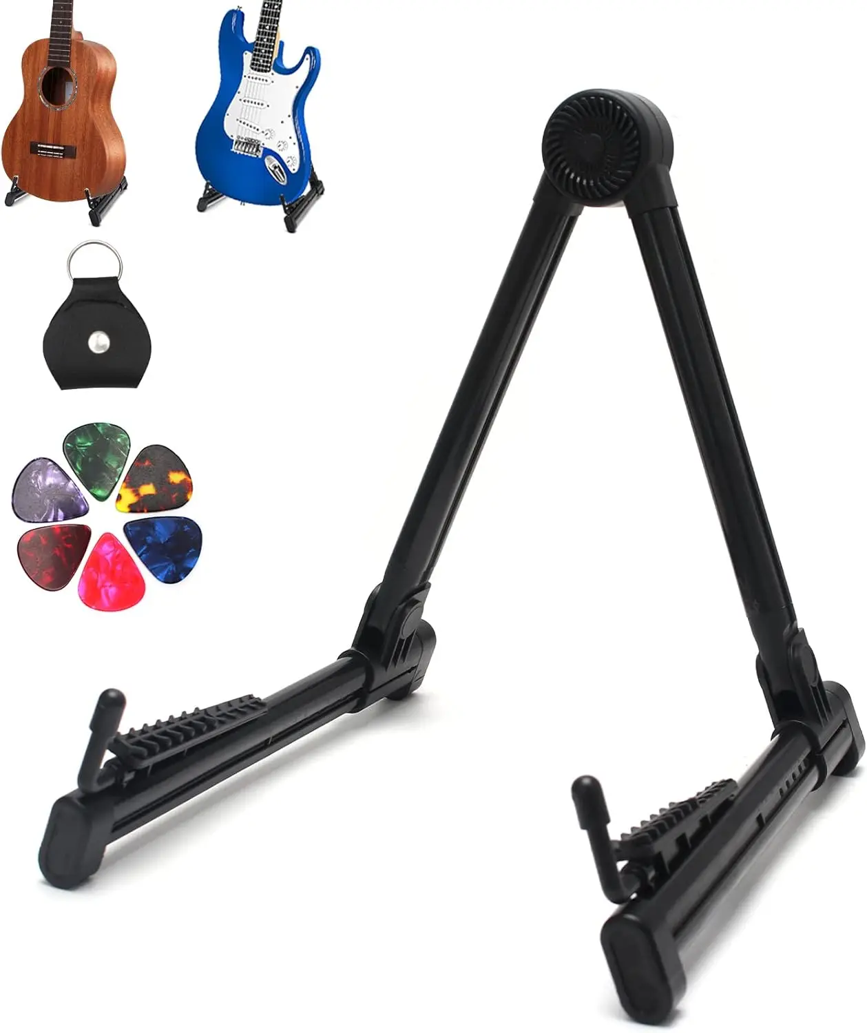 Universal Guitar Stand, Suitable for Bass Ukulele, Classical Guitar Stands,Foldable and Portable Electric Guitars