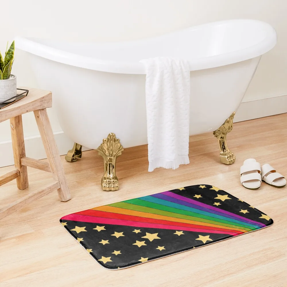 

Stars and rainbowBath Mat Rug