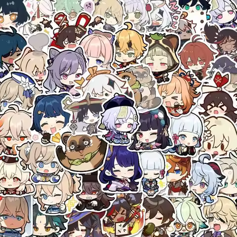Anime Genshin Impact Kaedehara Kazuha Tighnari Cosplay Individuality Cute Sticker Decorate Exquisite Paster Xmas Birthday Gift