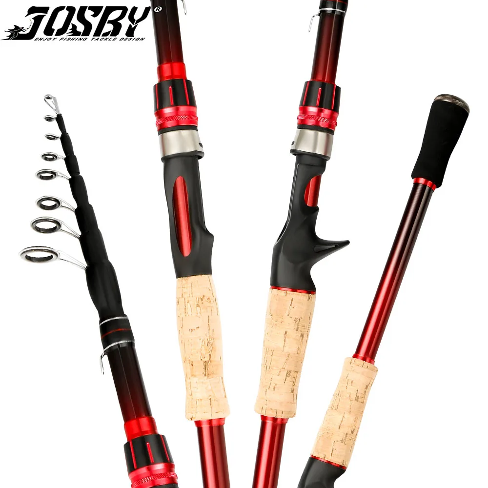 

JOSBY Telescopic Fishing Rod Ultralight Weight Spinning/Casting Pole Carbon Fiber 2.1M 2.4M 2.7M 3.0M Sea Saltwater Pesca