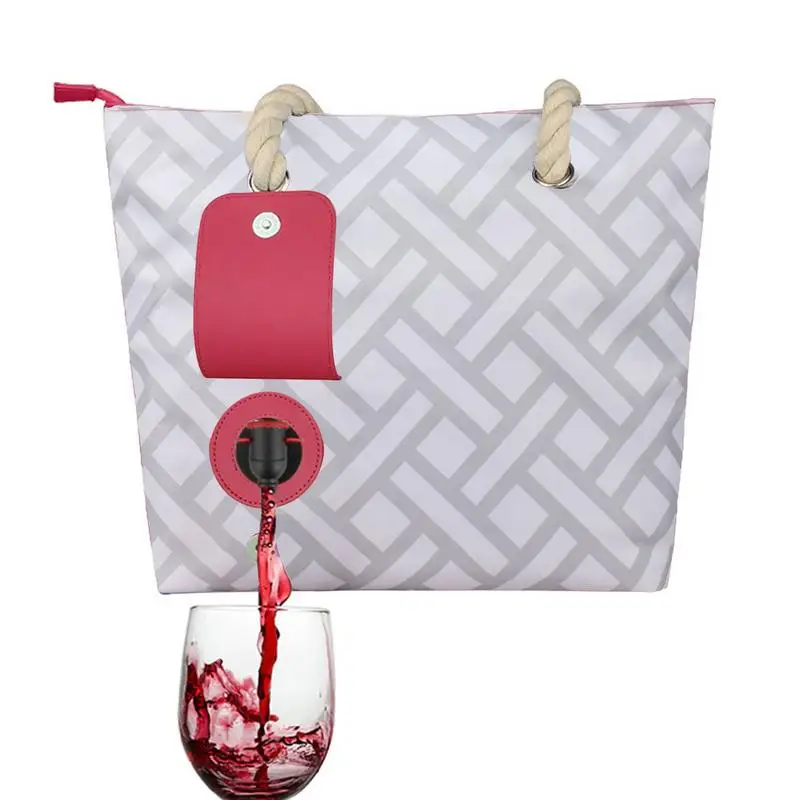 

new Wine Dispensing Tote Beach Wine Purse Wine Tote Bag with Hidden Dispenser Insulated Large Wine Cooler Bag Wine Storage Pouch