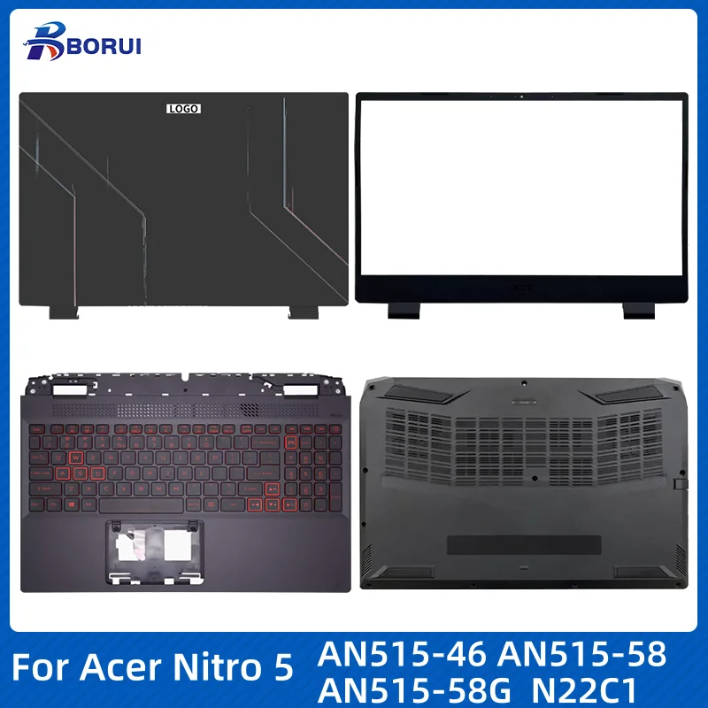 For Acer Nitro 5 AN515-46 AN515-58 AN515-58G N22C1 New Laptop LCD Back Cover Front Bezel keyboard Palmrest Bottom Case Hinge