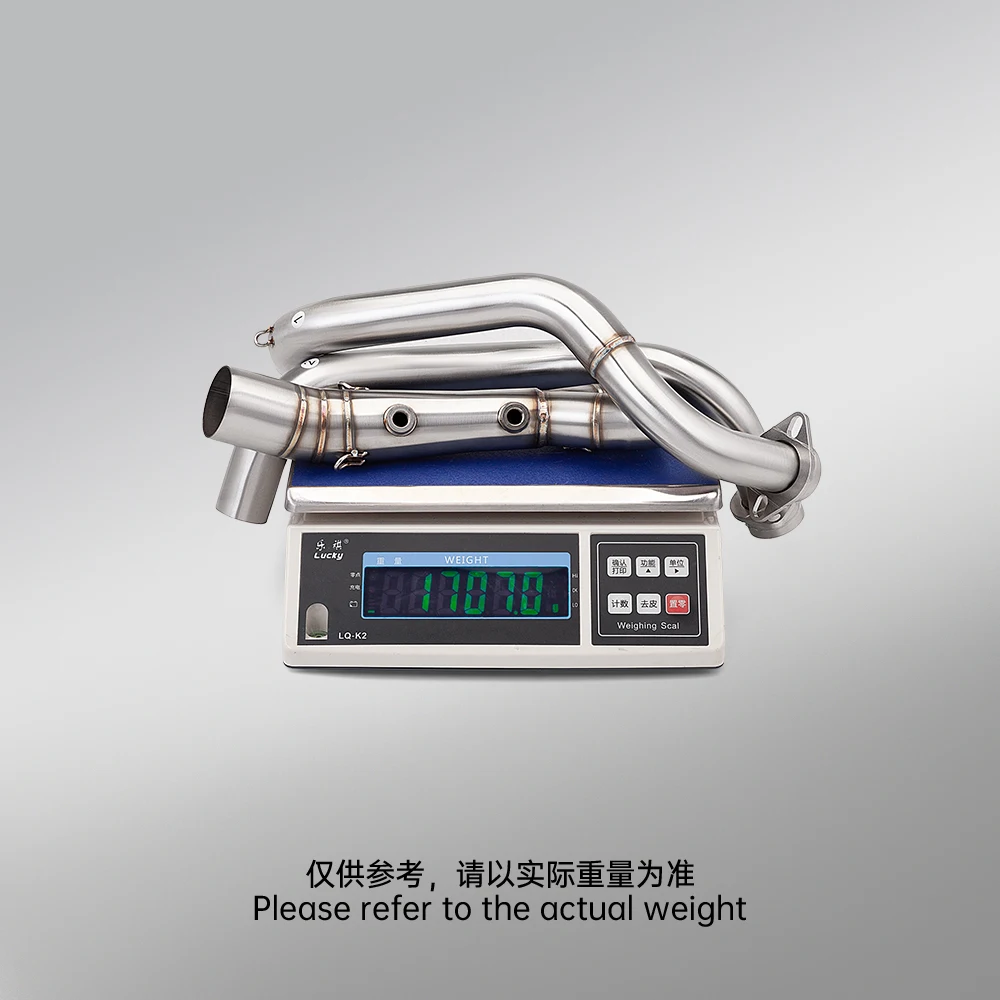 For MT-07 FZ-07 2014-2025 Motorcycle Exhaust Dual Oxygen Sensor Front Pipe Motorcycle Muffler System Connector 51MM Exhaust